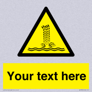 Custom warning artificial waterfall